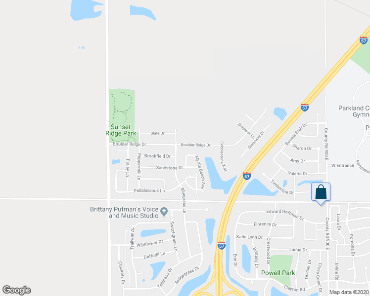map of restaurants, bars, coffee shops, grocery stores, and more near 3716 Lighthouse Pointe in Champaign