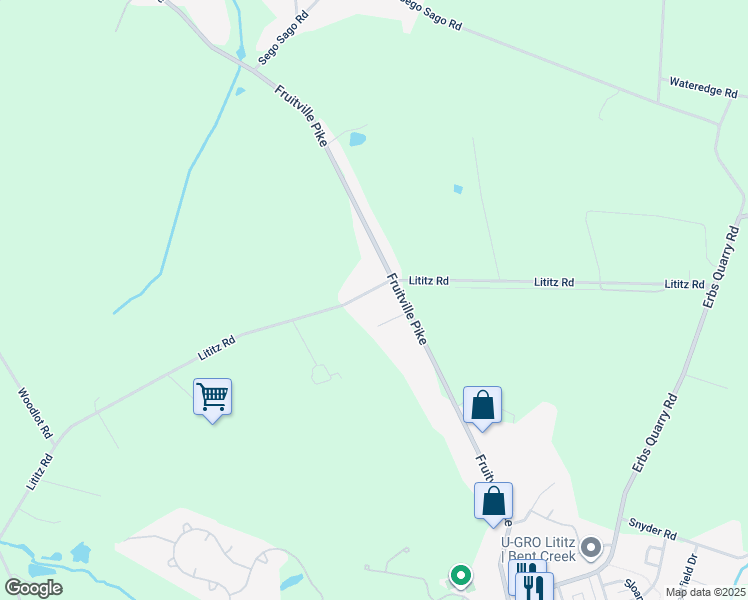 map of restaurants, bars, coffee shops, grocery stores, and more near 333 Lititz Road in Manheim