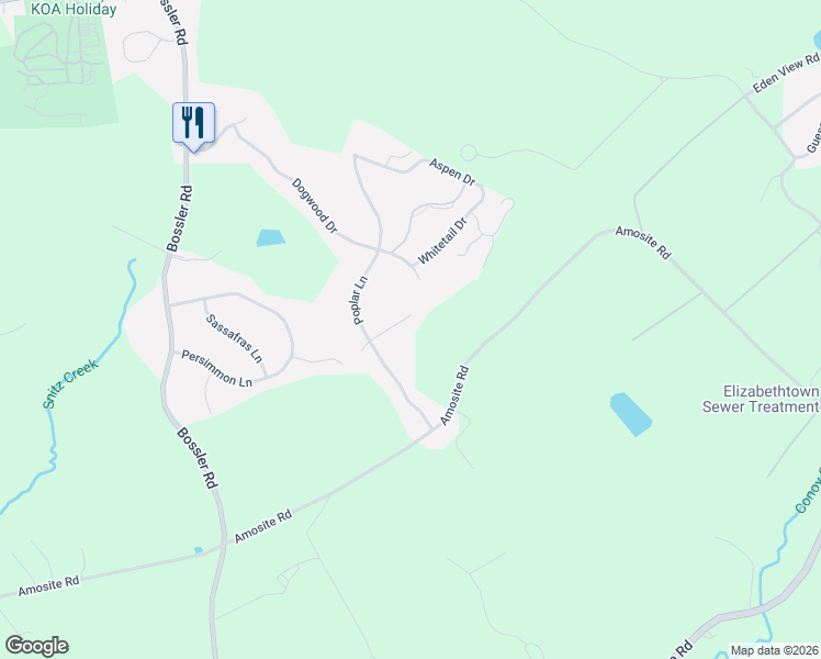 map of restaurants, bars, coffee shops, grocery stores, and more near 16 Magnolia Drive in Elizabethtown