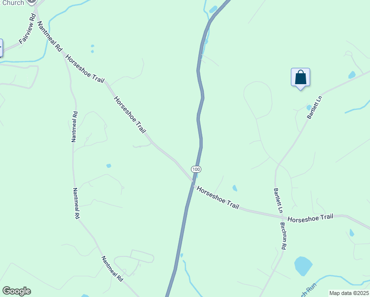 map of restaurants, bars, coffee shops, grocery stores, and more near 3095 Horseshoe Trail in Glenmoore