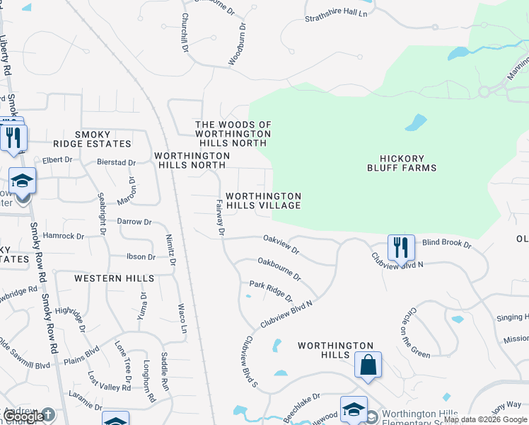map of restaurants, bars, coffee shops, grocery stores, and more near 1502 Markland St in Columbus
