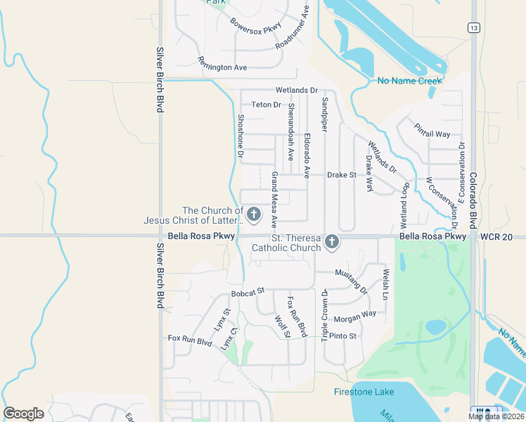 map of restaurants, bars, coffee shops, grocery stores, and more near 5474 Glen Canyon Drive in Longmont