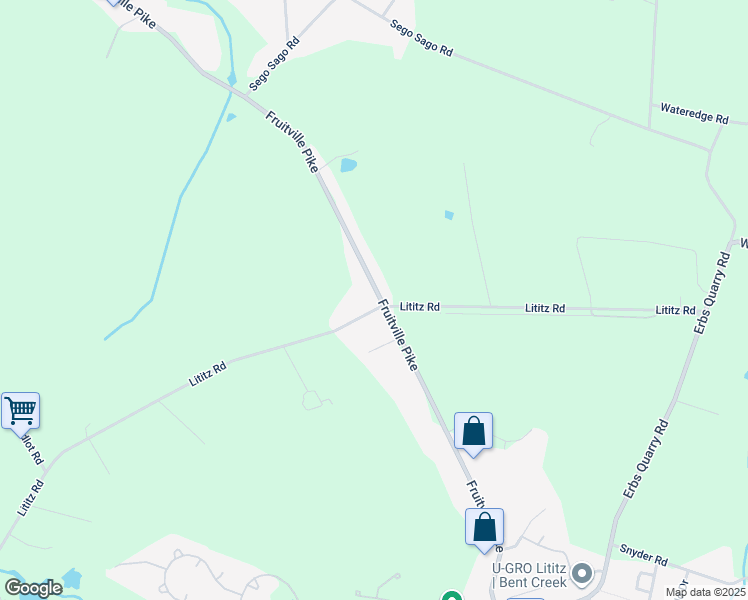 map of restaurants, bars, coffee shops, grocery stores, and more near 845 Fruitville Pike in Manheim