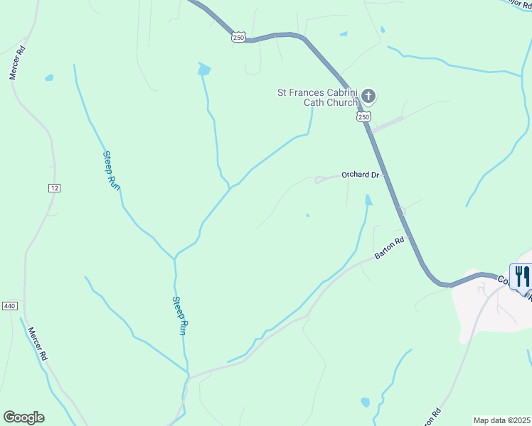 map of restaurants, bars, coffee shops, grocery stores, and more near 52733 Orchard Drive in Colerain