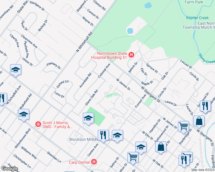 map of restaurants, bars, coffee shops, grocery stores, and more near 906 Northridge Drive in Eagleville