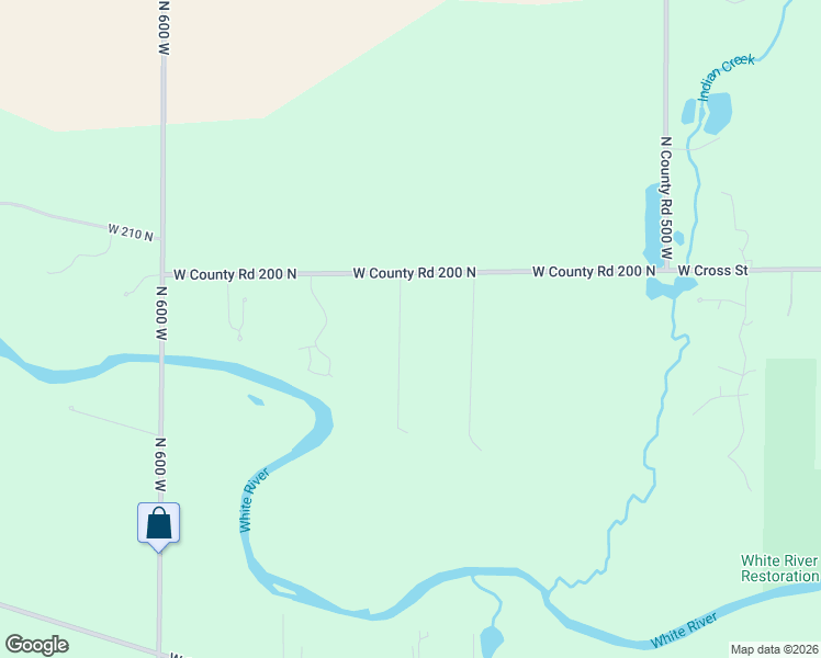 map of restaurants, bars, coffee shops, grocery stores, and more near 1958 North County Road 550 West in Anderson