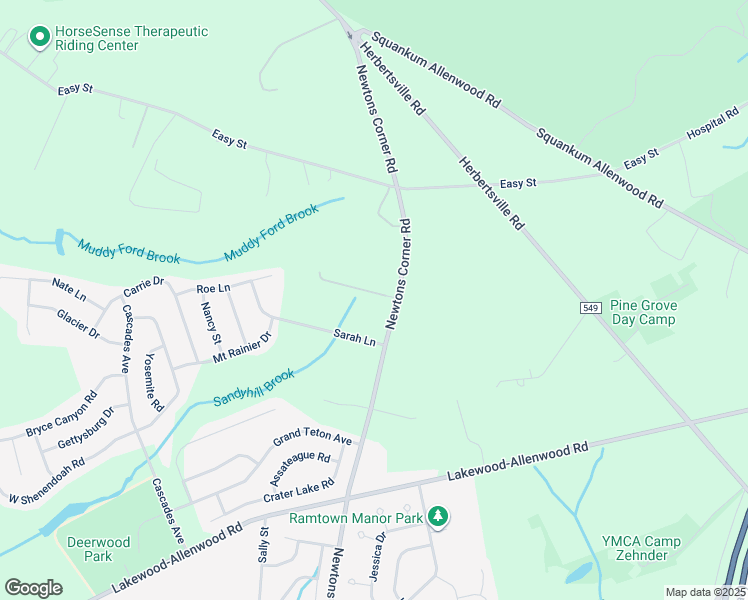 map of restaurants, bars, coffee shops, grocery stores, and more near 501 Newtons Corner Road in Howell