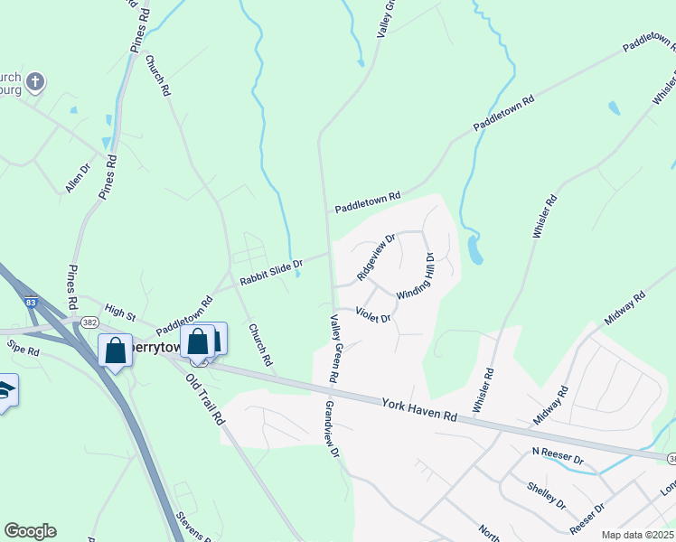 map of restaurants, bars, coffee shops, grocery stores, and more near 2130 Valley Green Road in Goldsboro