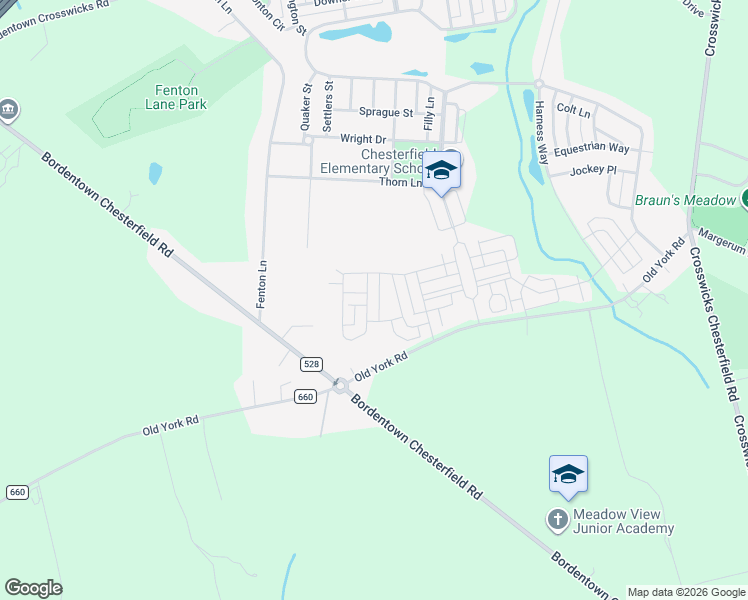 map of restaurants, bars, coffee shops, grocery stores, and more near 106 Applegate Way in Chesterfield Township