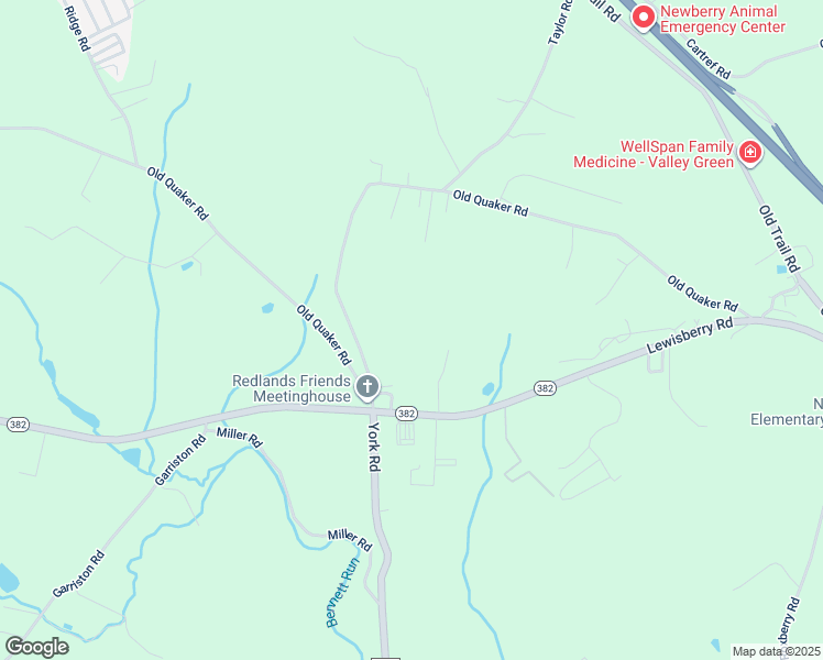 map of restaurants, bars, coffee shops, grocery stores, and more near Old Quaker Road in York Haven