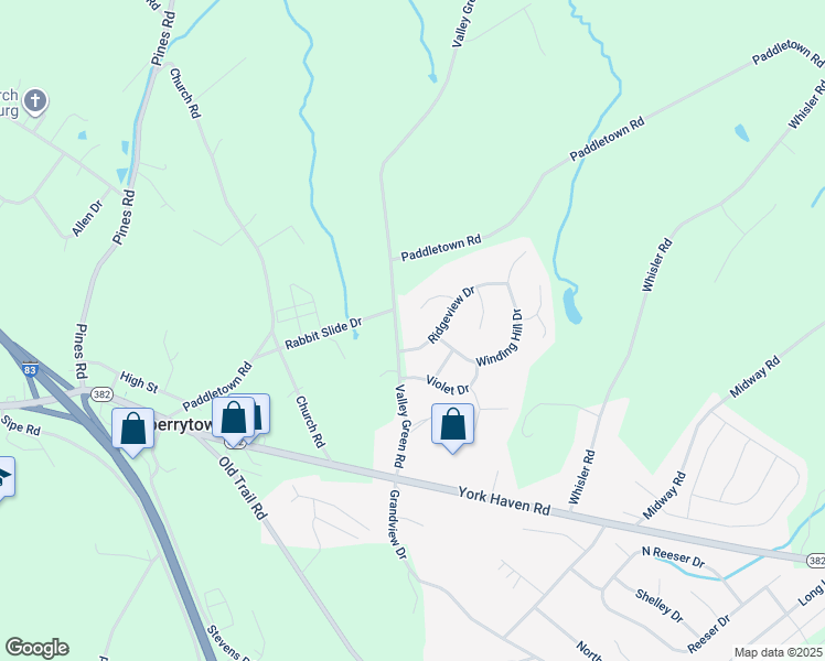 map of restaurants, bars, coffee shops, grocery stores, and more near 2130 Valley Green Road in Goldsboro