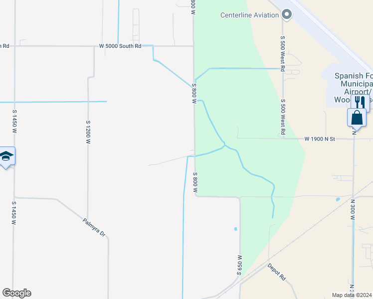 map of restaurants, bars, coffee shops, grocery stores, and more near 5388 South 800 West in Spanish Fork