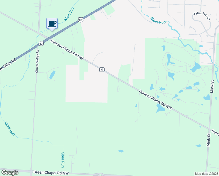 map of restaurants, bars, coffee shops, grocery stores, and more near 11577 Duncan Plains Road Northwest in Johnstown