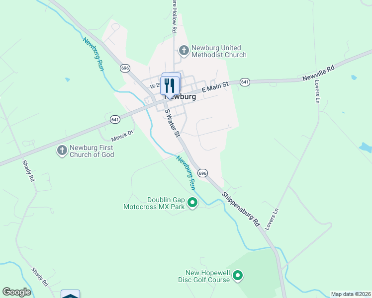 map of restaurants, bars, coffee shops, grocery stores, and more near 12 Reasner Lane in Shippensburg