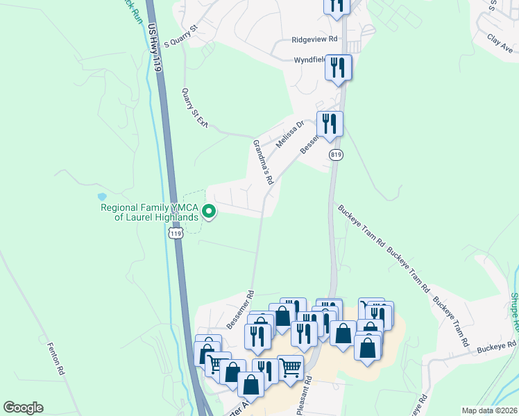 map of restaurants, bars, coffee shops, grocery stores, and more near 501 Bessemer Road in Mount Pleasant