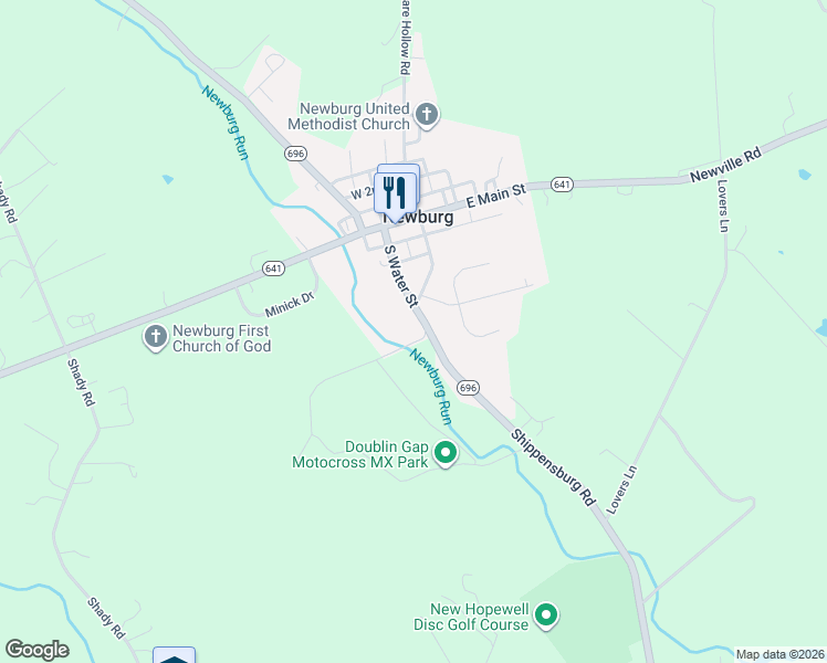 map of restaurants, bars, coffee shops, grocery stores, and more near 12 Reasner Lane in Shippensburg