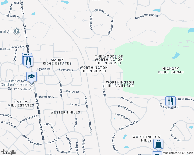 map of restaurants, bars, coffee shops, grocery stores, and more near 1643 Keats Court in Columbus