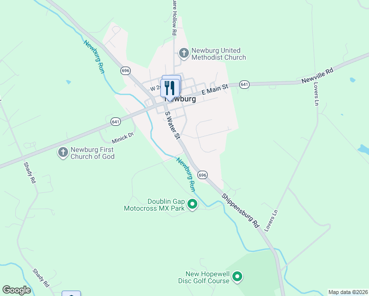 map of restaurants, bars, coffee shops, grocery stores, and more near 12 Reasner Lane in Shippensburg