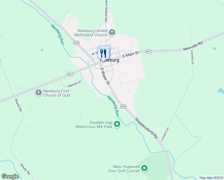 map of restaurants, bars, coffee shops, grocery stores, and more near 12 Reasner Lane in Shippensburg