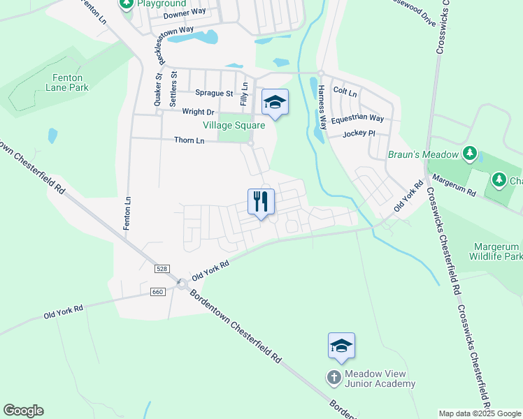 map of restaurants, bars, coffee shops, grocery stores, and more near 22 McIntyre Way in Chesterfield Township