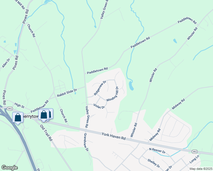 map of restaurants, bars, coffee shops, grocery stores, and more near 10 Ashton Drive in York County