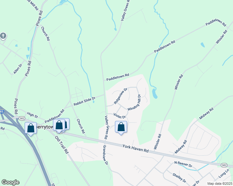 map of restaurants, bars, coffee shops, grocery stores, and more near 5 Oak Hill Drive in Goldsboro