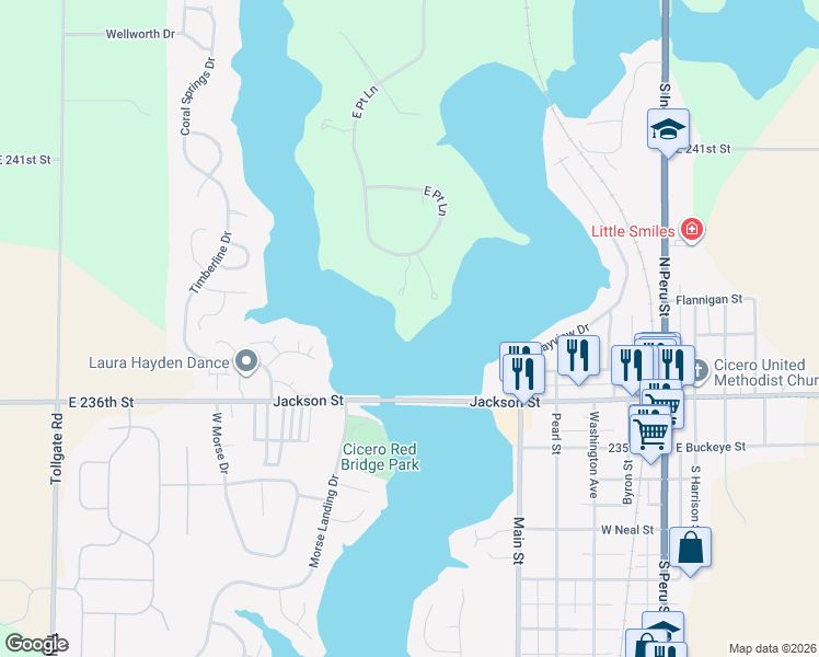 map of restaurants, bars, coffee shops, grocery stores, and more near 18 Point Lane in Arcadia