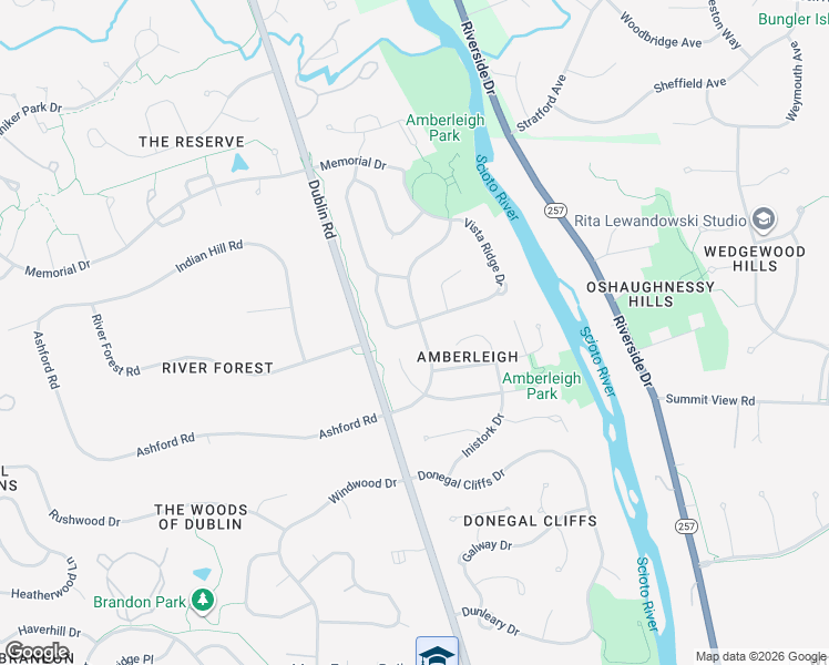 map of restaurants, bars, coffee shops, grocery stores, and more near 8247 Amberleigh Way in Dublin