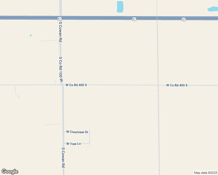 map of restaurants, bars, coffee shops, grocery stores, and more near 1101 W County Road 400 S in Muncie