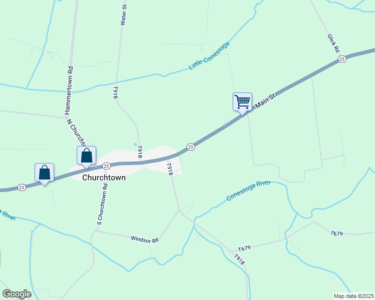 map of restaurants, bars, coffee shops, grocery stores, and more near 2164 Main Street in Narvon