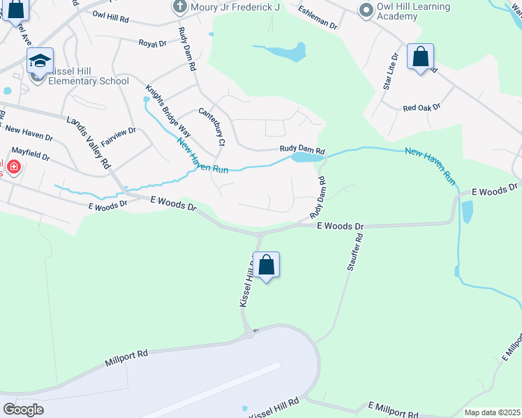 map of restaurants, bars, coffee shops, grocery stores, and more near 100 Apple Hill Drive in Lititz