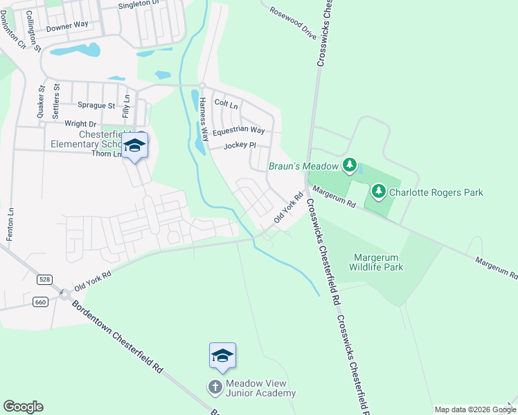map of restaurants, bars, coffee shops, grocery stores, and more near 15 Old York Road in Burlington County