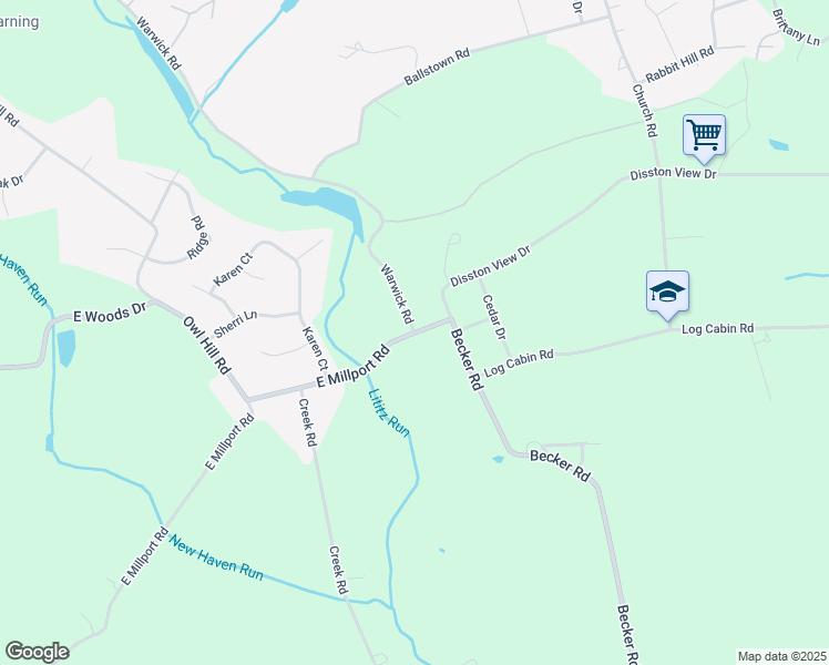 map of restaurants, bars, coffee shops, grocery stores, and more near 199 Warwick Rd in Lancaster