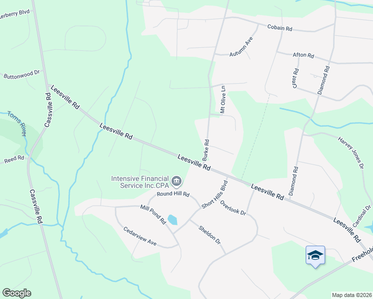 map of restaurants, bars, coffee shops, grocery stores, and more near 416 Burke Road in Jackson Township