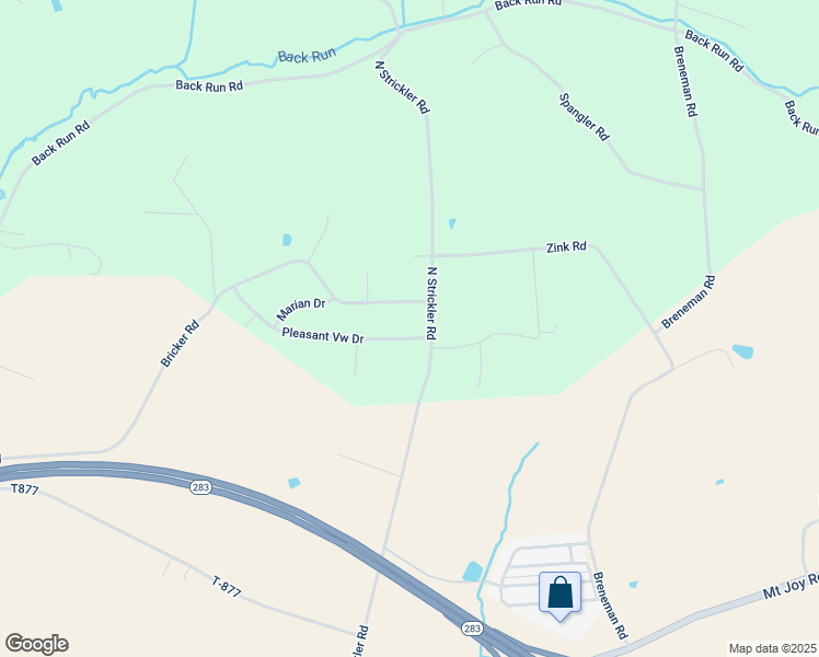 map of restaurants, bars, coffee shops, grocery stores, and more near 3030 Pleasant View Drive in Manheim
