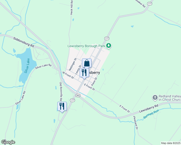 map of restaurants, bars, coffee shops, grocery stores, and more near in Lewisberry