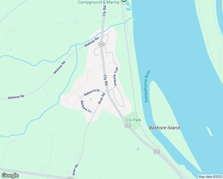 map of restaurants, bars, coffee shops, grocery stores, and more near 18 Susquehanna Drive in York Haven