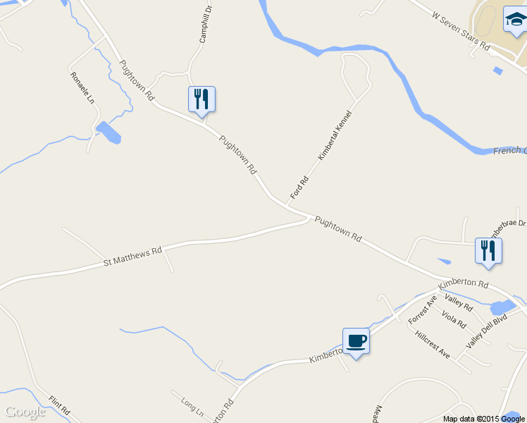 map of restaurants, bars, coffee shops, grocery stores, and more near 1534 Pughtown Road in Phoenixville