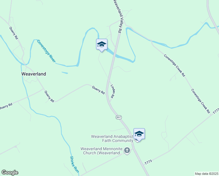 map of restaurants, bars, coffee shops, grocery stores, and more near 391 Linden Grove Road in Ephrata