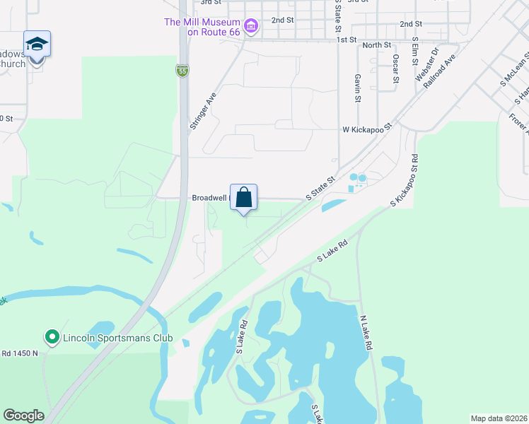 map of restaurants, bars, coffee shops, grocery stores, and more near Broadwell Drive in Lincoln