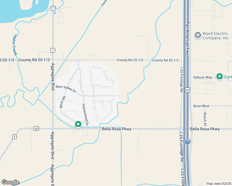 map of restaurants, bars, coffee shops, grocery stores, and more near 9340 Cottonwood Circle in Longmont