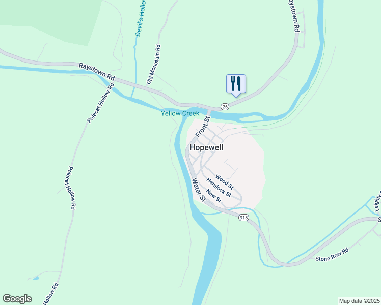 map of restaurants, bars, coffee shops, grocery stores, and more near 509 Wood Street in Hopewell