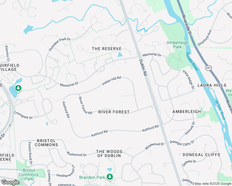 map of restaurants, bars, coffee shops, grocery stores, and more near 5330 Bennett Ct in Dublin