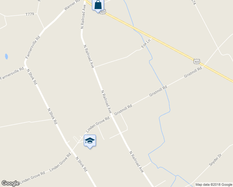 map of restaurants, bars, coffee shops, grocery stores, and more near 793 North Railroad Avenue in New Holland