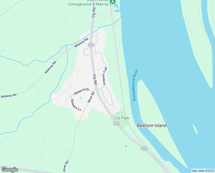 map of restaurants, bars, coffee shops, grocery stores, and more near 215 Iroquois Trail in York Haven