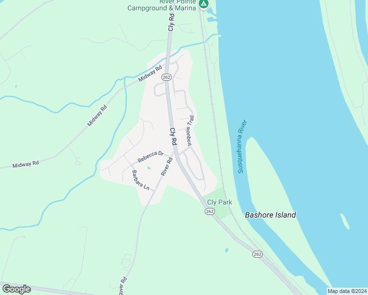 map of restaurants, bars, coffee shops, grocery stores, and more near 25 Susquehanna Drive in York Haven