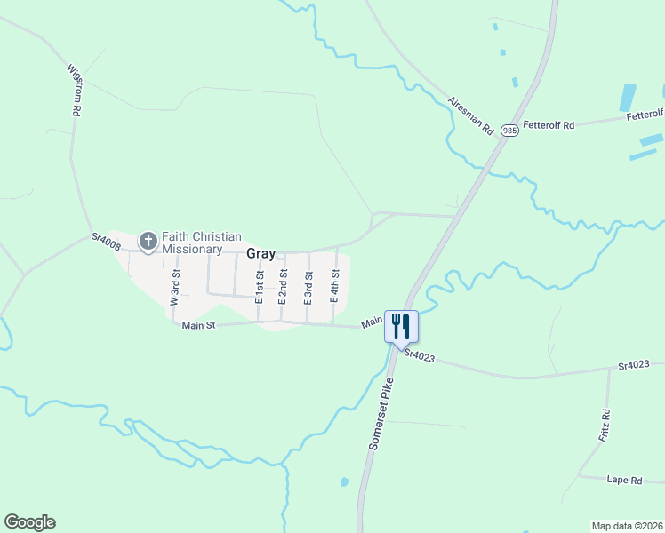 map of restaurants, bars, coffee shops, grocery stores, and more near 120 East 4th Street in Boswell