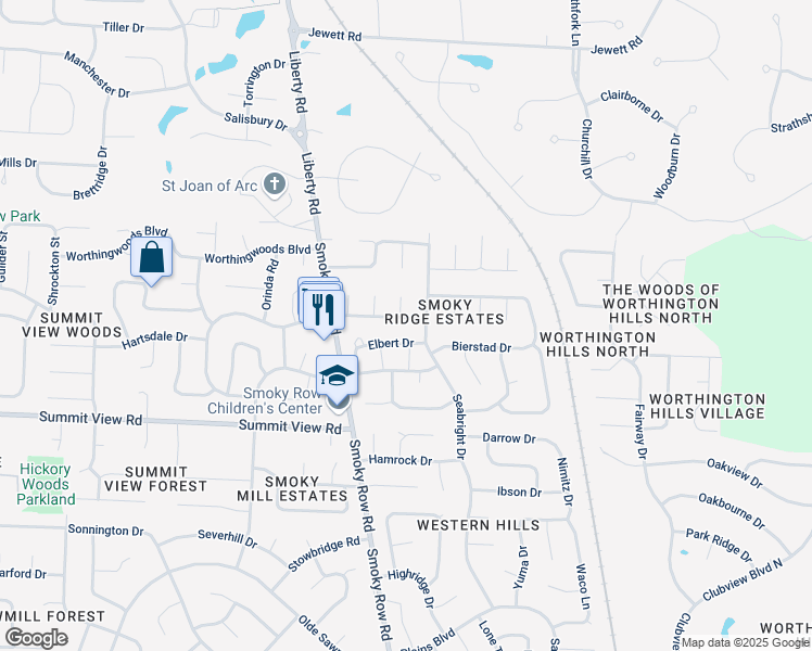 map of restaurants, bars, coffee shops, grocery stores, and more near 1943 Smoky View Boulevard in Powell