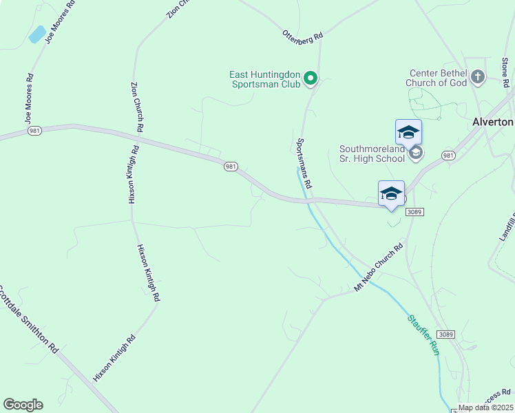 map of restaurants, bars, coffee shops, grocery stores, and more near 2238 Pennsylvania 981 in Alverton