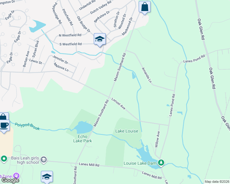 map of restaurants, bars, coffee shops, grocery stores, and more near 245 Locust Avenue in Howell Township